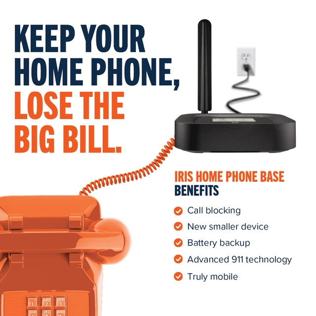IRIS Home Phone Base Black